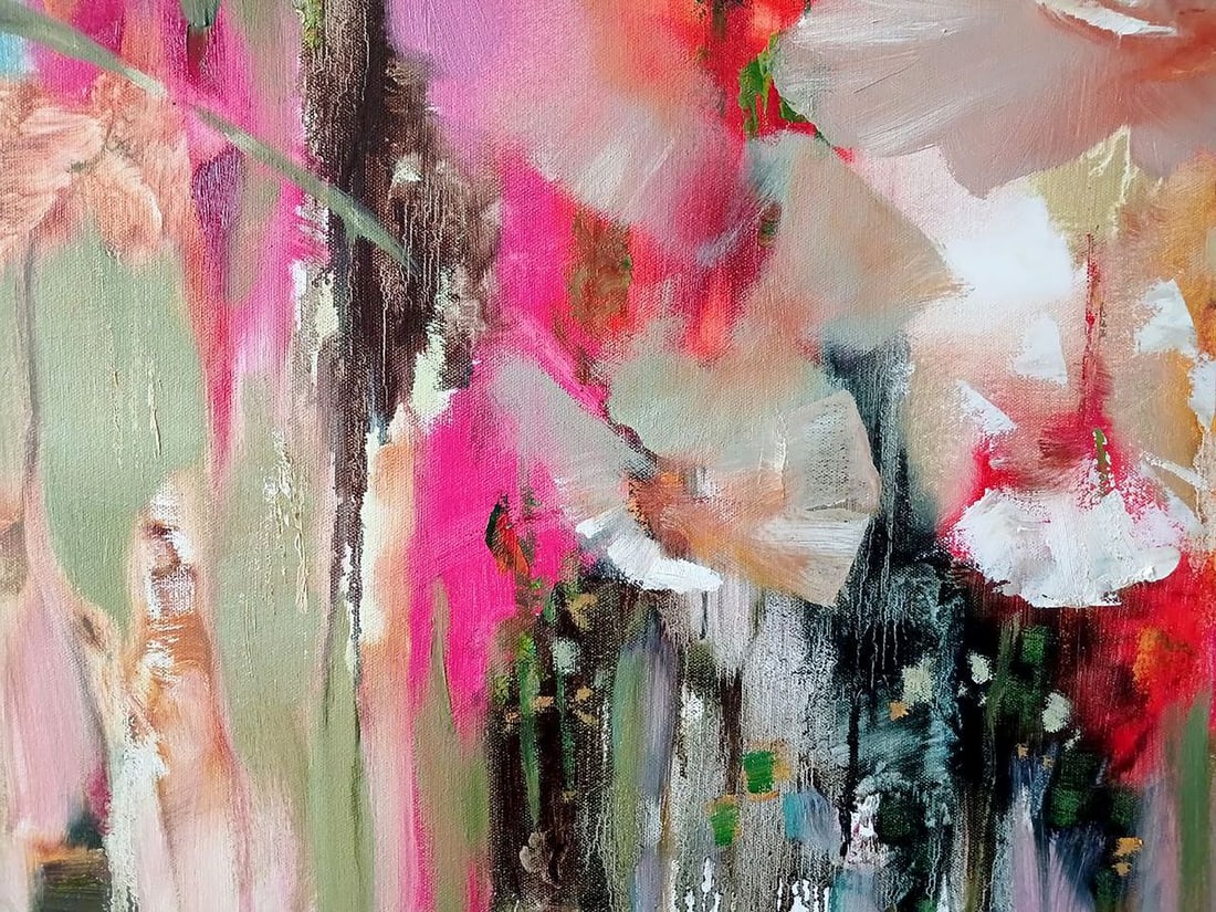 Abstract oil painting Cheerful flowers Anatoly Tarabanov - 8