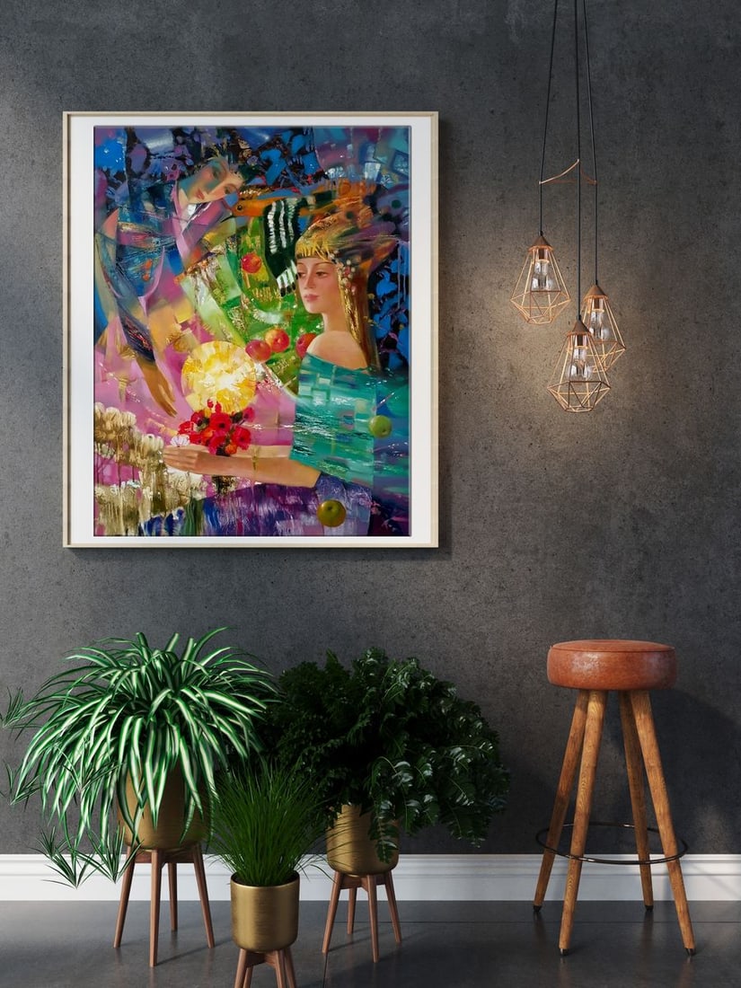 Abstract oil painting Solar circle Anatoly Tarabanov - 2