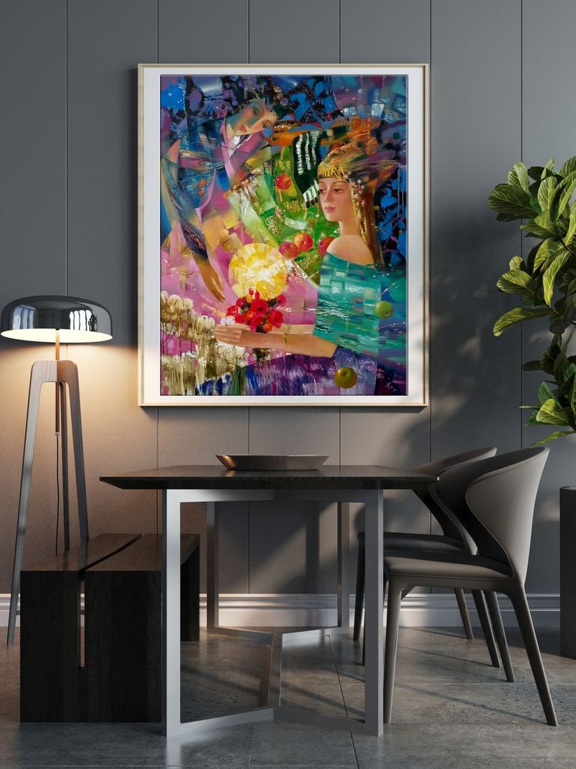 Abstract oil painting Solar circle Anatoly Tarabanov - 3