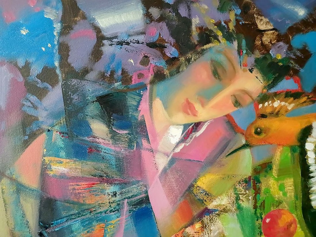 Abstract oil painting Solar circle Anatoly Tarabanov - 4