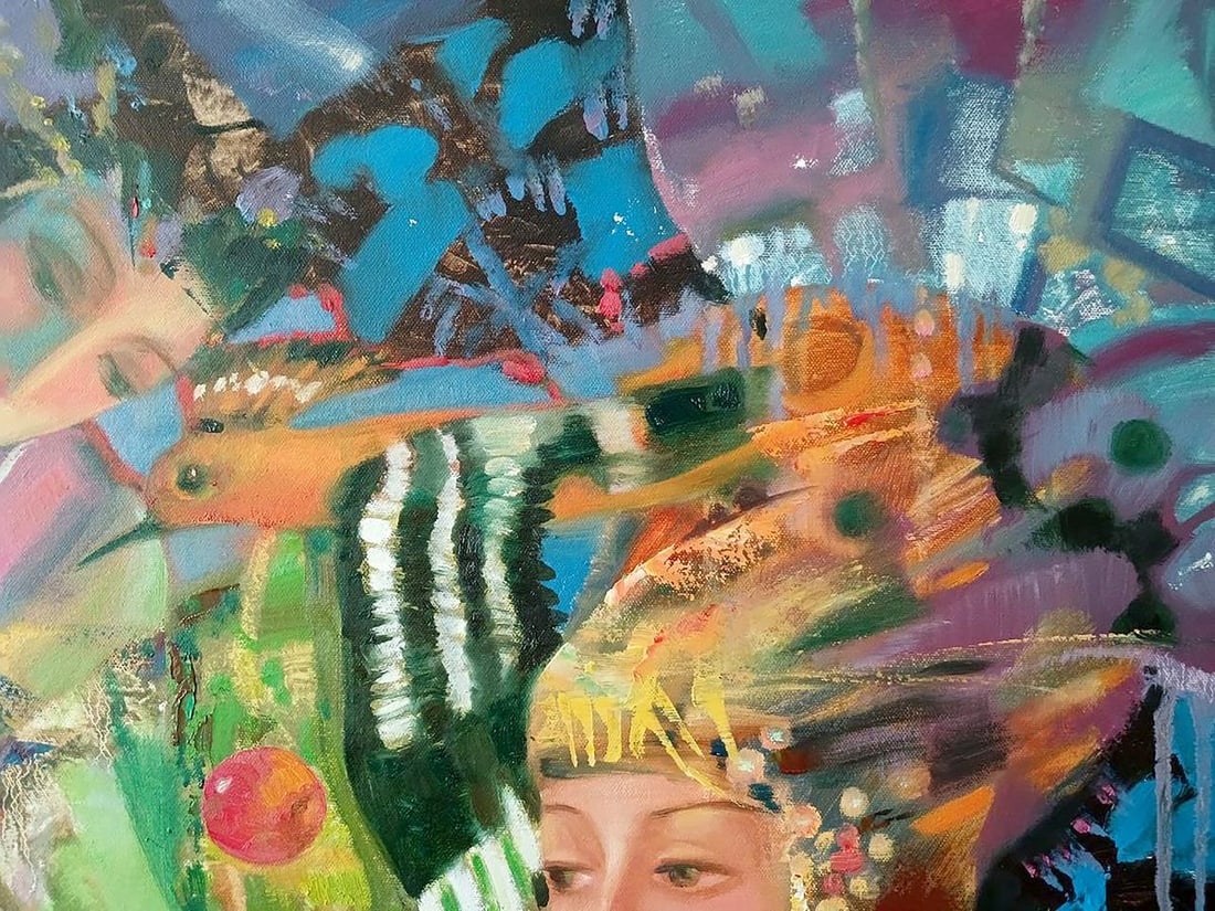 Abstract oil painting Solar circle Anatoly Tarabanov - 5