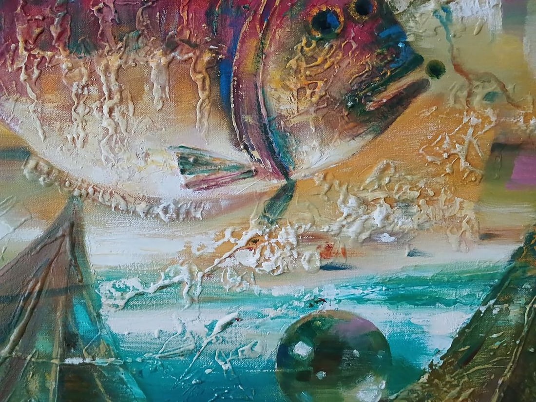 Abstract oil painting Big fish Anatoly Tarabanov - 8