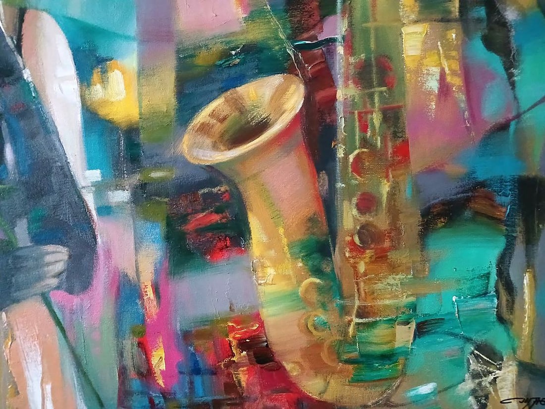 Abstract oil painting Evening Blues Anatoly Tarabanov - 10