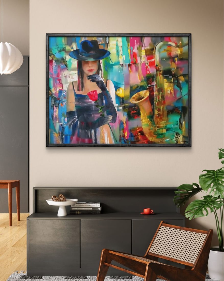 Abstract oil painting Evening Blues Anatoly Tarabanov - 2