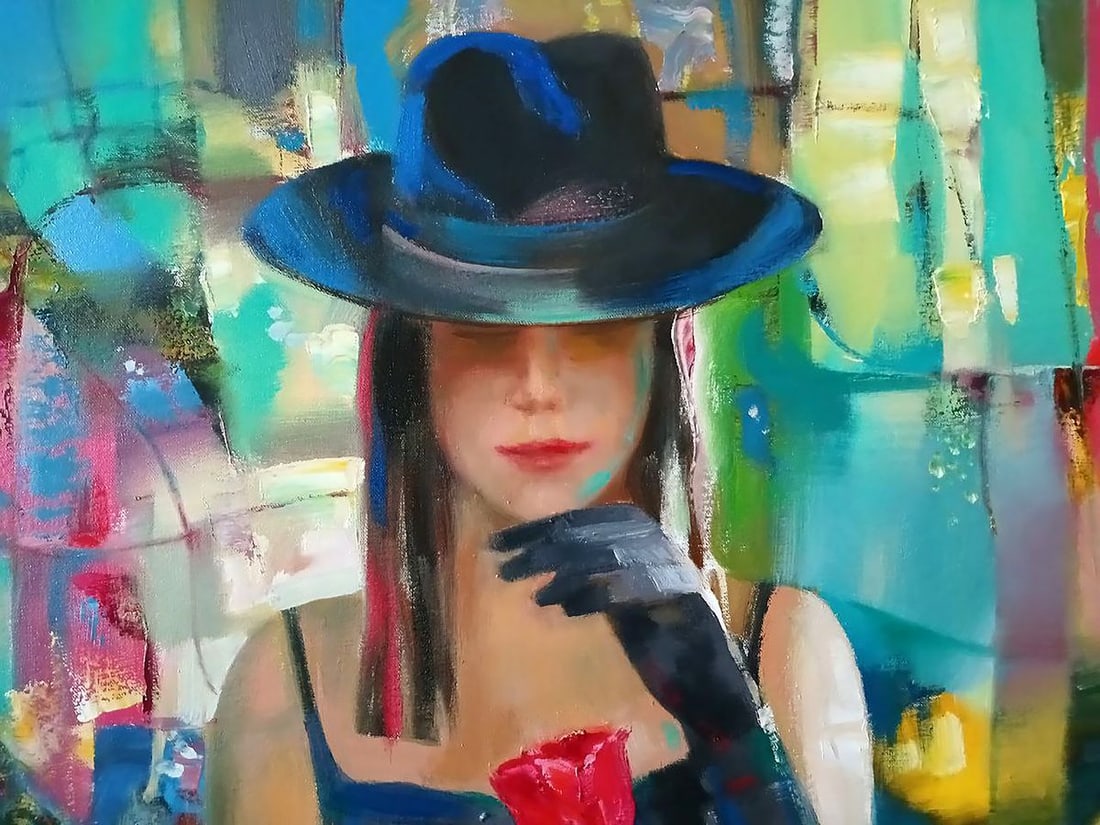 Abstract oil painting Evening Blues Anatoly Tarabanov - 4