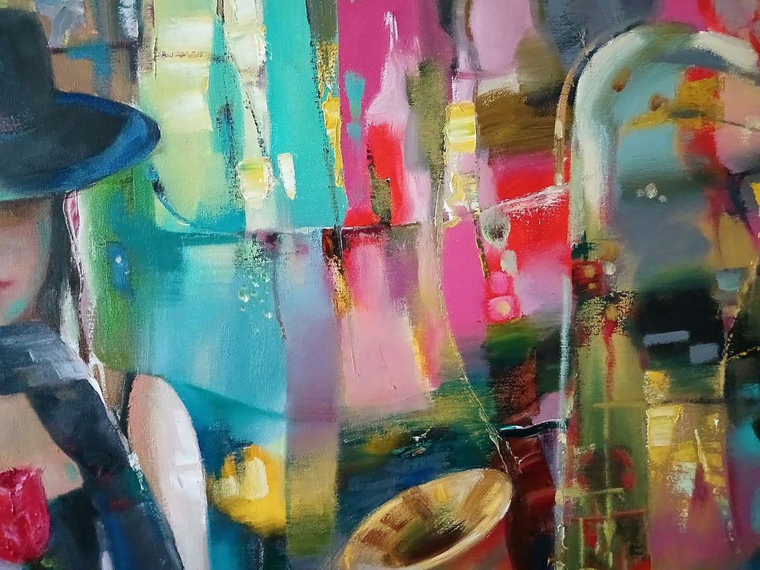 Abstract oil painting Evening Blues Anatoly Tarabanov - 5