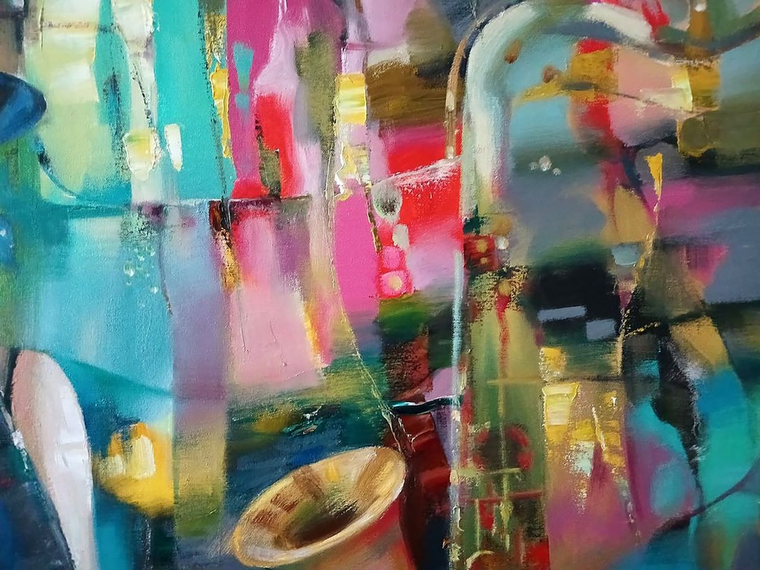 Abstract oil painting Evening Blues Anatoly Tarabanov - 6