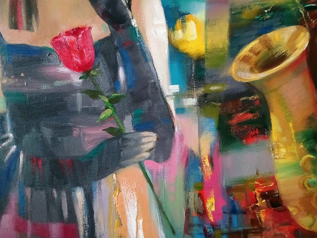 Abstract oil painting Evening Blues Anatoly Tarabanov - 9