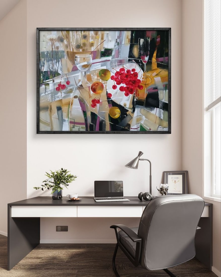 Abstract oil painting Cherries Anatoly Tarabanov - 2