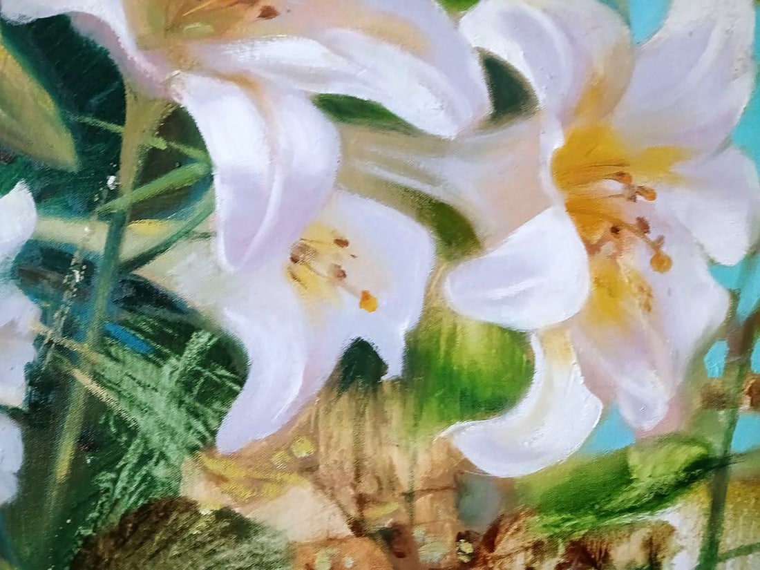 Abstract oil painting Summer flowers Anatoly Tarabanov - 7