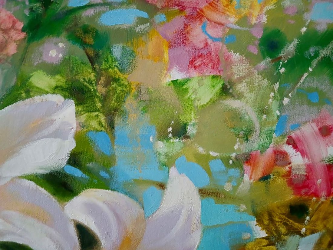 Abstract oil painting Summer flowers Anatoly Tarabanov - 9