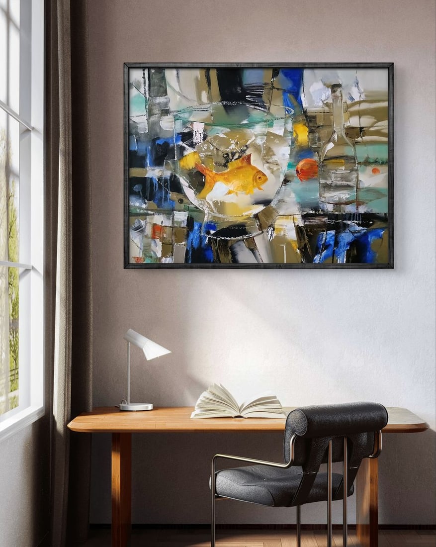 Abstract oil painting Goldfish Anatoly Tarabanov - 2
