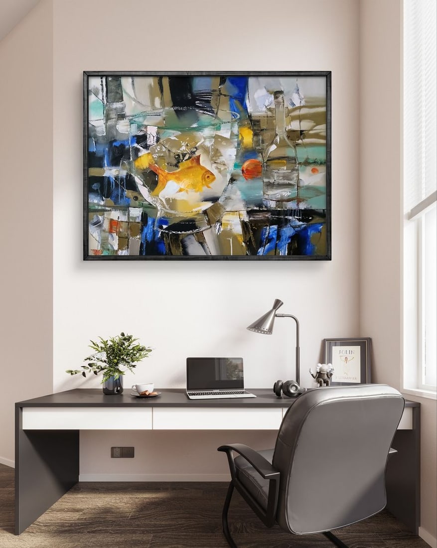 Abstract oil painting Goldfish Anatoly Tarabanov - 3