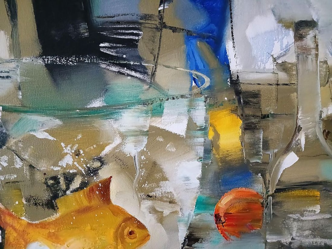 Abstract oil painting Goldfish Anatoly Tarabanov - 5