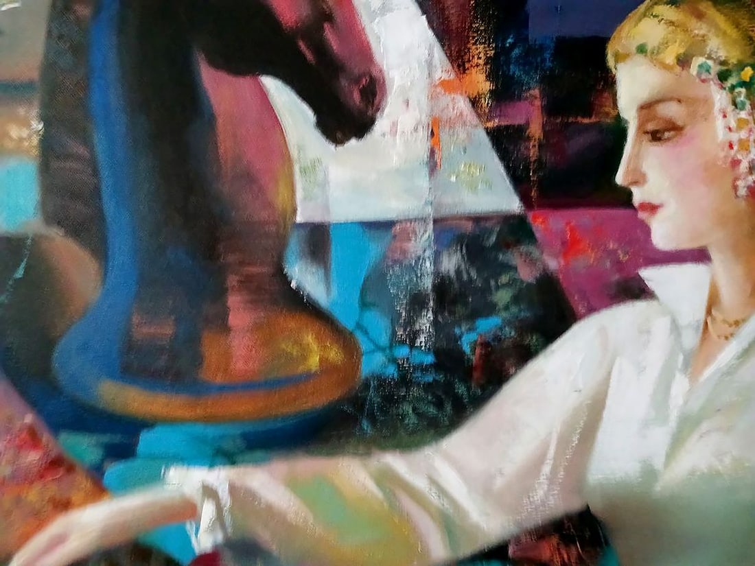 Abstract oil painting Queen Anatoly Tarabanov - 9