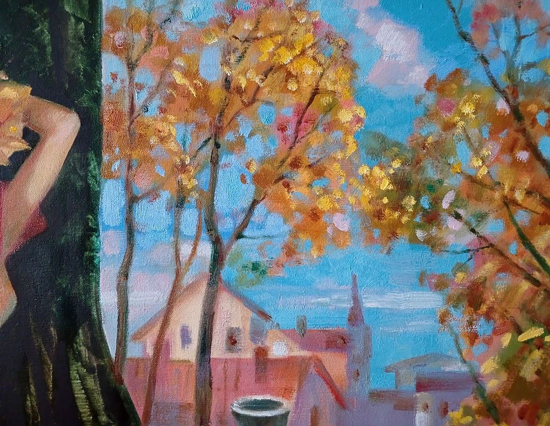 Abstract oil painting Golden autumn Anatoly Tarabanov - 6