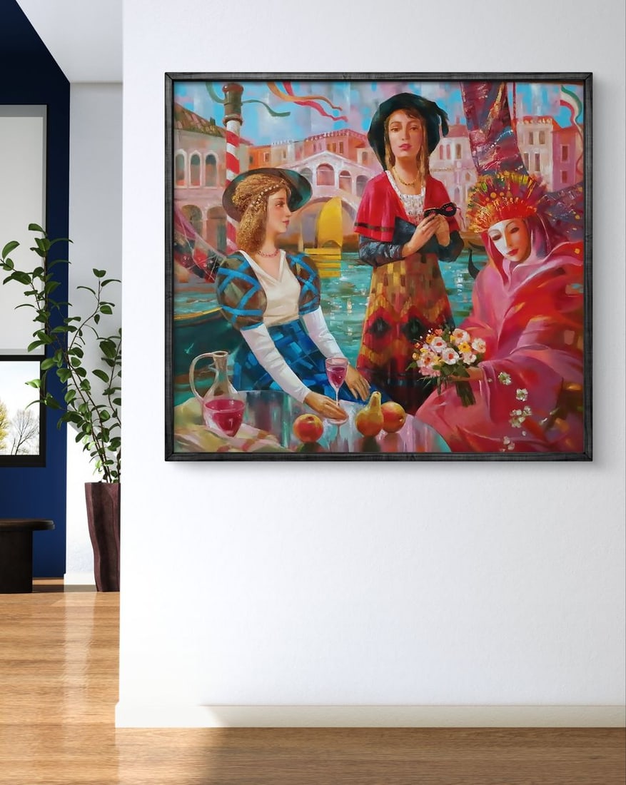 Abstract oil painting Carnival in Venice Anatoly Tarabanov - 2