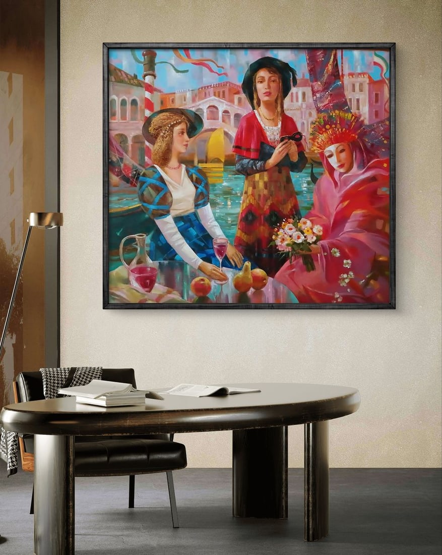 Abstract oil painting Carnival in Venice Anatoly Tarabanov - 3