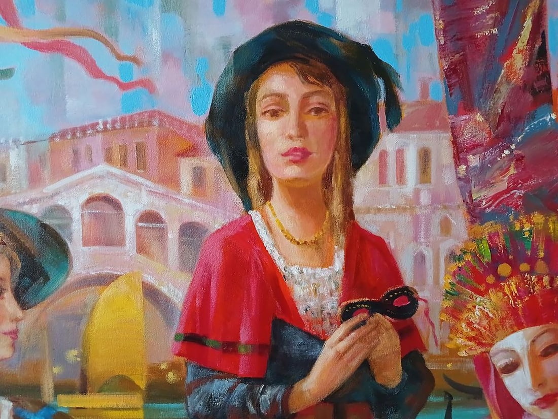 Abstract oil painting Carnival in Venice Anatoly Tarabanov - 5