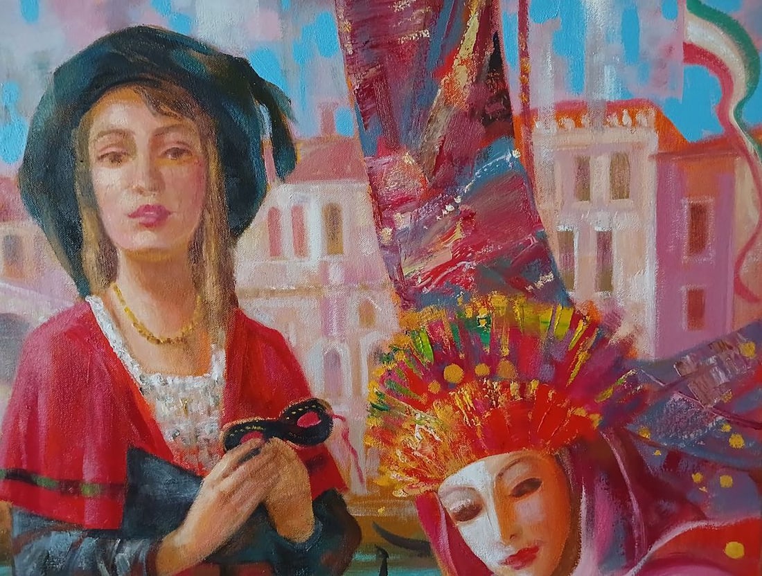 Abstract oil painting Carnival in Venice Anatoly Tarabanov - 6