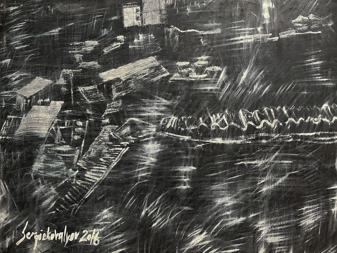 Oil painting City Twilight Serhiy Kovalev - 12