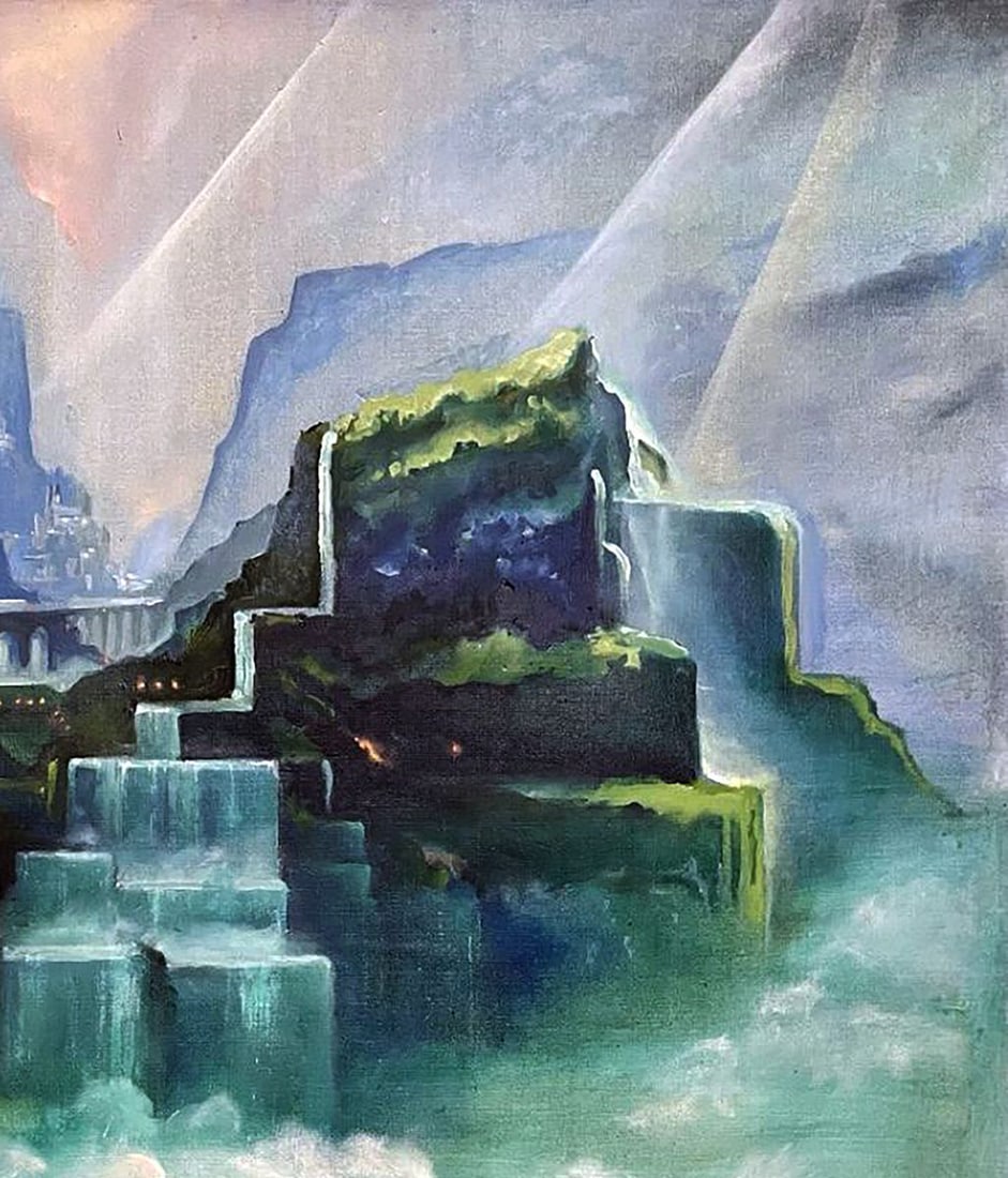 Oil painting Valley of waterfalls Serhii Prybyshenya - 5