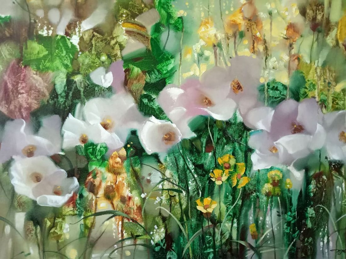 Abstract oil painting Sunny bouquet Borisovich Tarabanov (1 of 6)