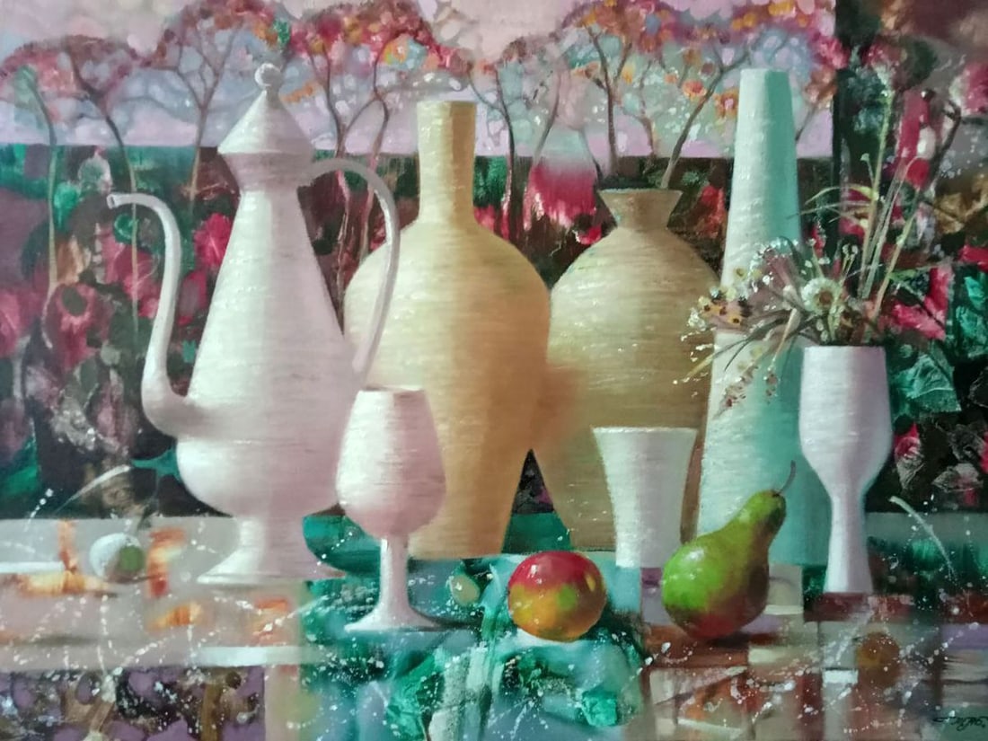 Abstract oil painting Autumn still life Borisovich Tarabanov (1 of 6)