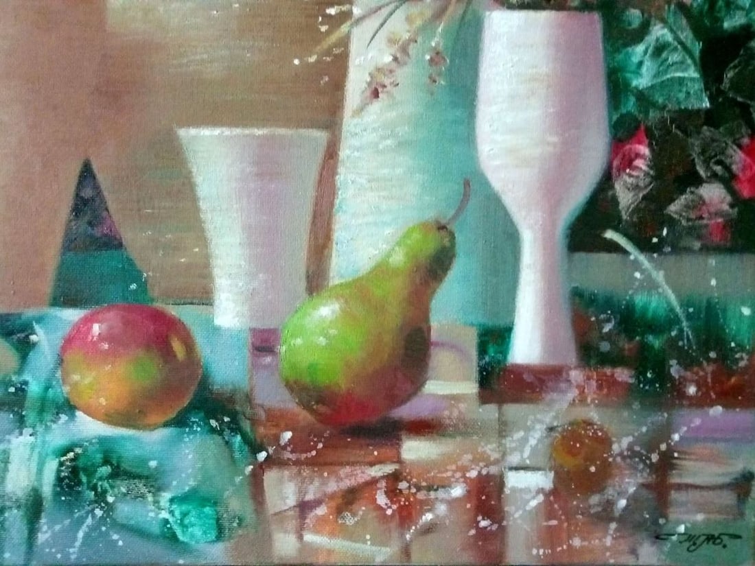 Abstract oil painting Autumn still life Borisovich Tarabanov - 5