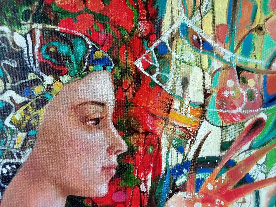 Abstract oil painting Strawberry ice cream Anatoly Borisovich Tarabanov - 3