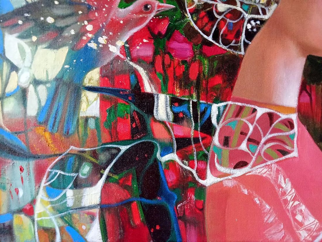 Abstract oil painting Strawberry ice cream Anatoly Borisovich Tarabanov - 4