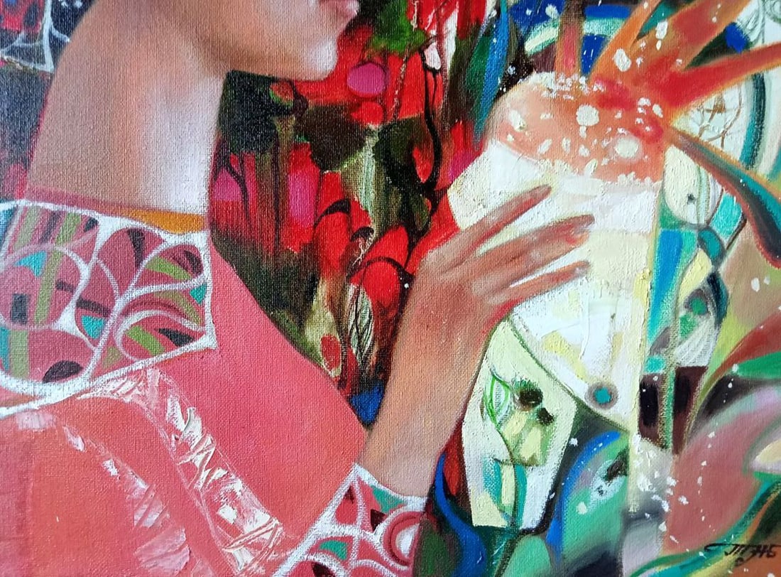 Abstract oil painting Strawberry ice cream Anatoly Borisovich Tarabanov - 5