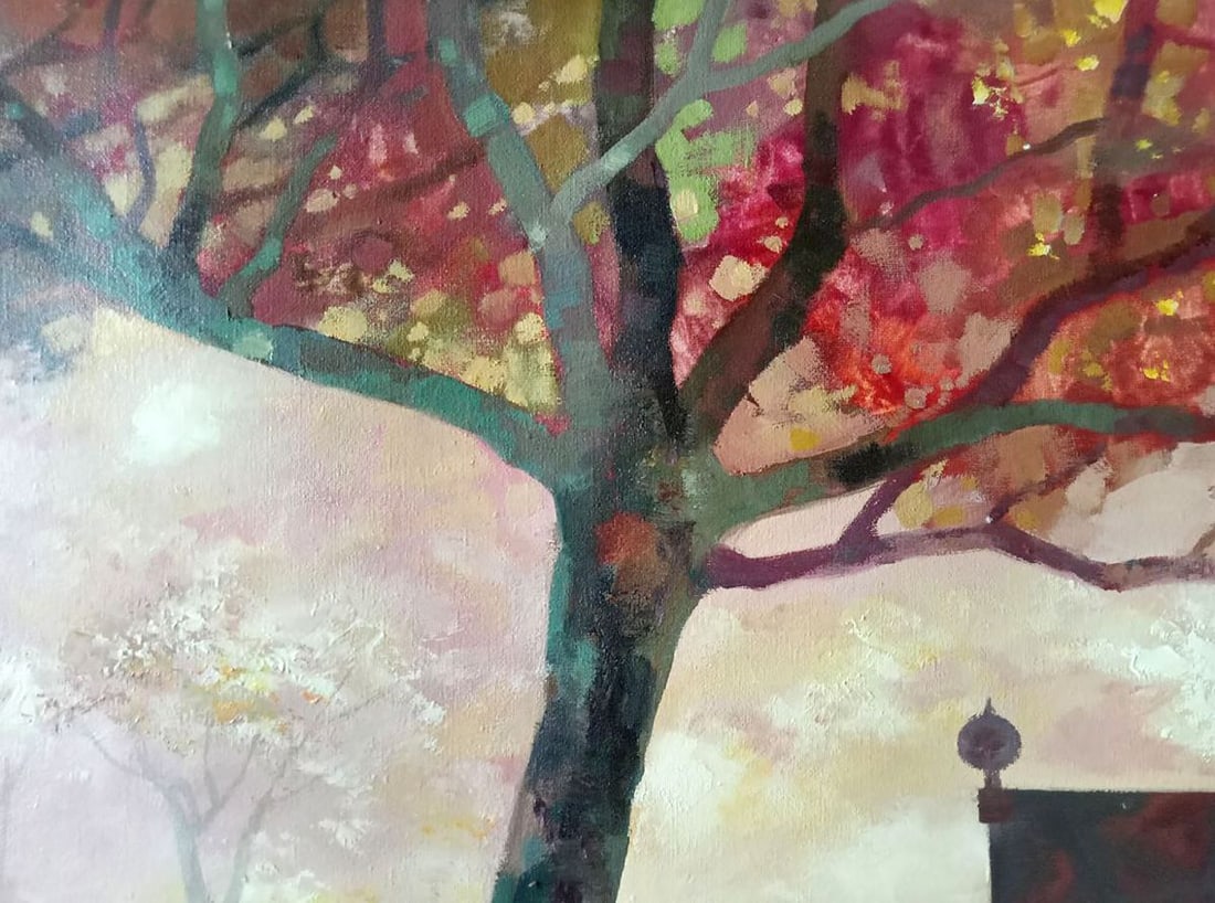 Oil painting Autumn garden Anatoly Borisovich Tarabanov - 5