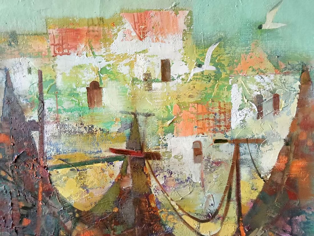 Oil painting Fishing nets Anatoly Borisovich Tarabanov - 2