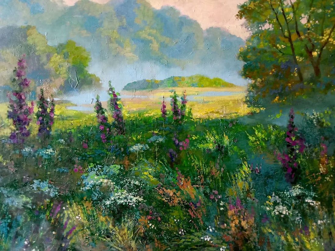 Oil painting Summer meadow Anatoly Borisovich Tarabanov (1 of 7)