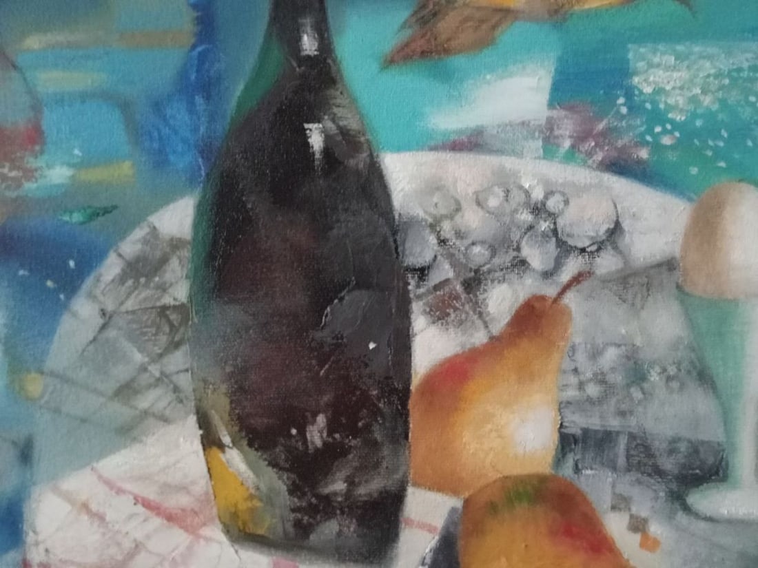 Oil painting Still life with fish Anatoly Borisovich Tarabanov - 6