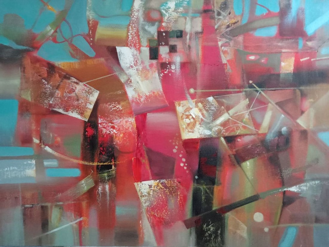 Oil painting Dialog Anatoly Borisovich Tarabanov (1 of 9)