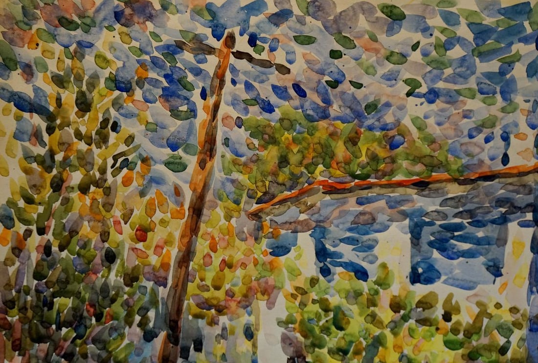 Watercolor painting Street landscape Karelin Vyacheslav - 2