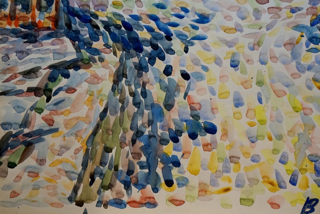 Watercolor painting Street landscape Karelin Vyacheslav - 4