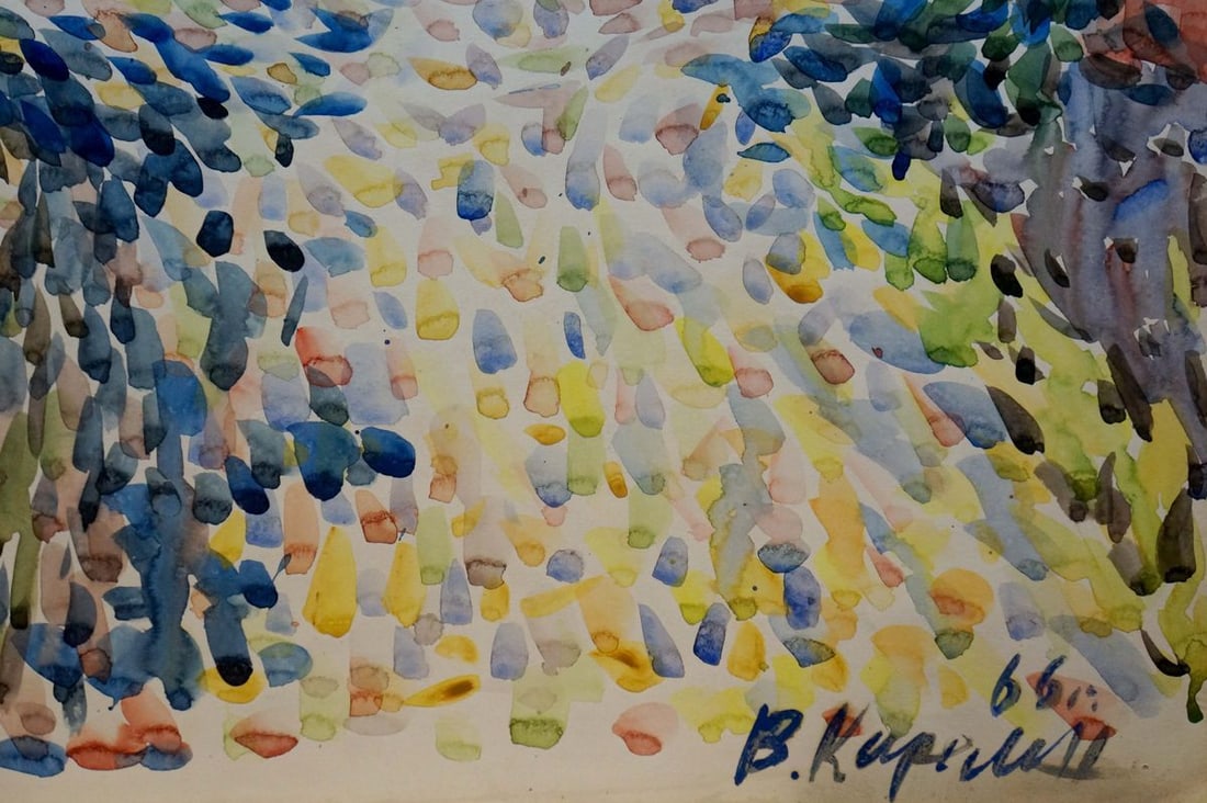 Watercolor painting Street landscape Karelin Vyacheslav - 5