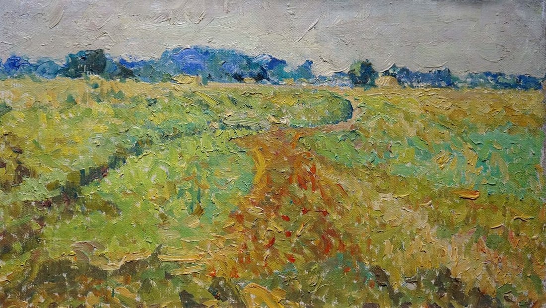 Oil painting Field landscape Sevastyanov Viktor Grigorievich (1 of 8)