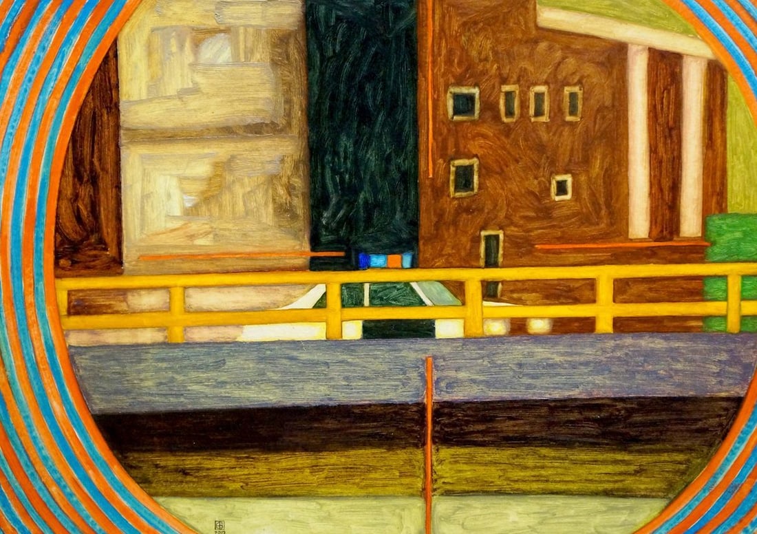 Abstract oil painting Care Pitsykevych Eugene (1 of 8)