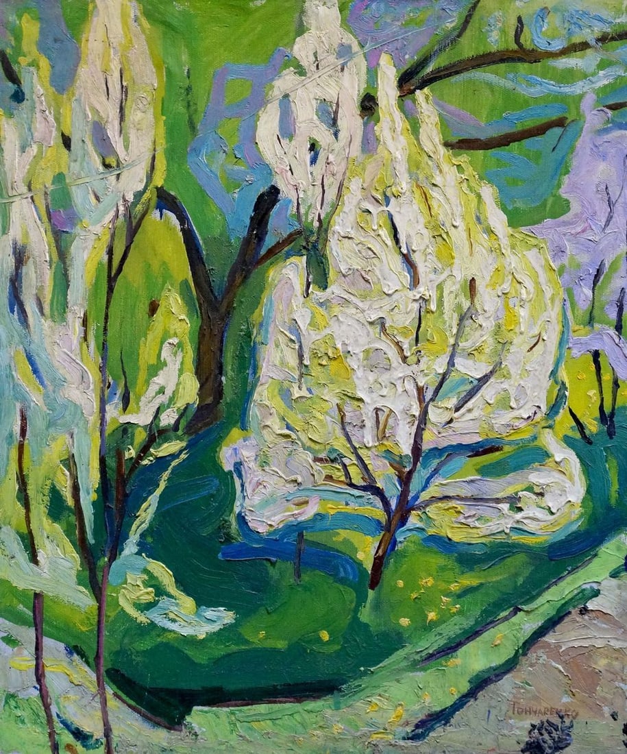 Abstract oil painting Forest landscape Goncharenko Valentina Yakovlevna (1 of 8)