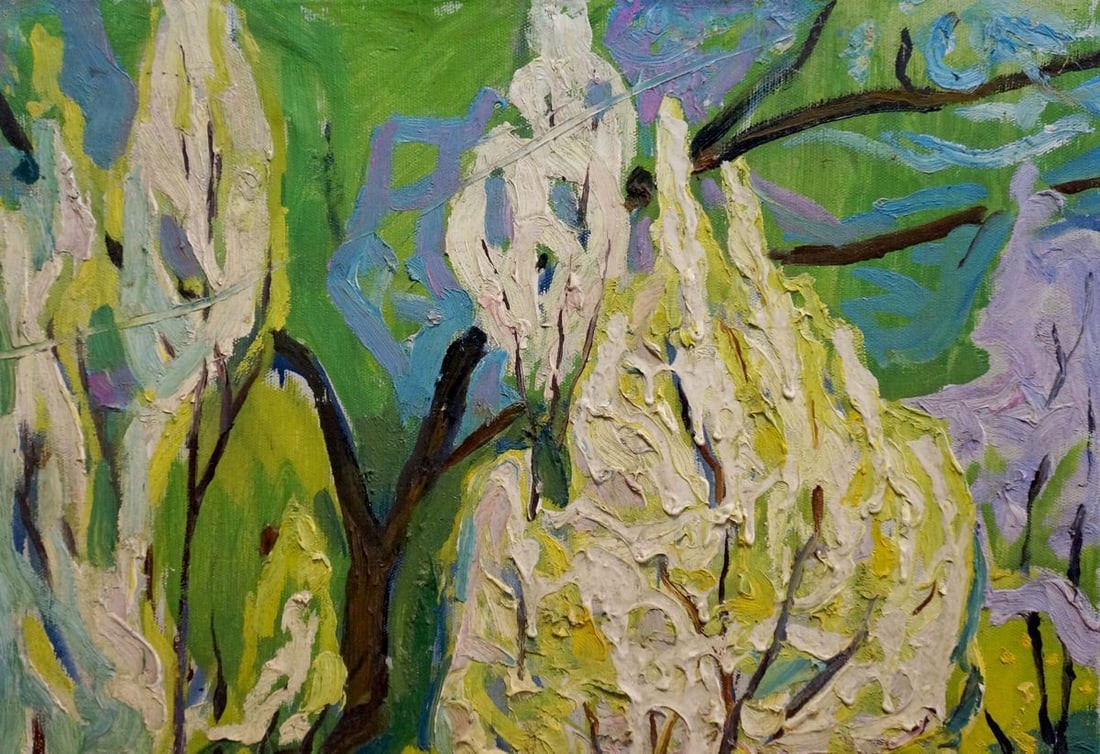 Abstract oil painting Forest landscape Goncharenko Valentina Yakovlevna - 2