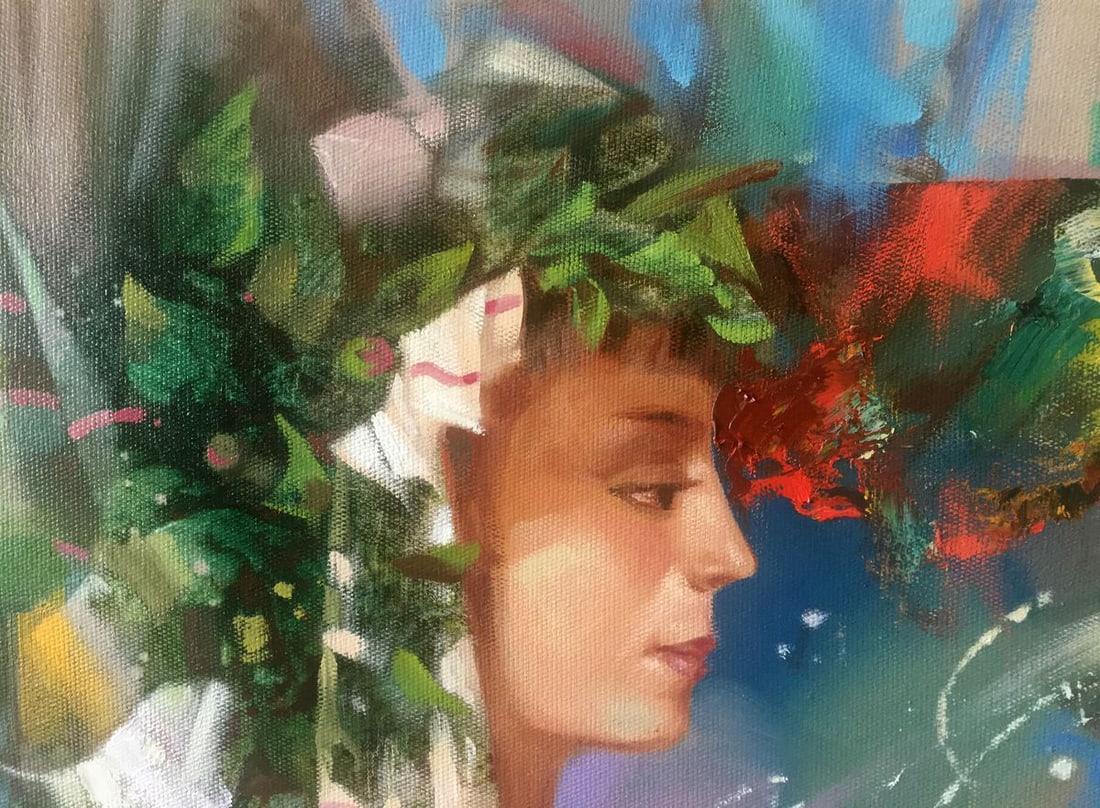 Abstract oil painting Woman artist Anatoly Borisovich Tarabanov - 3