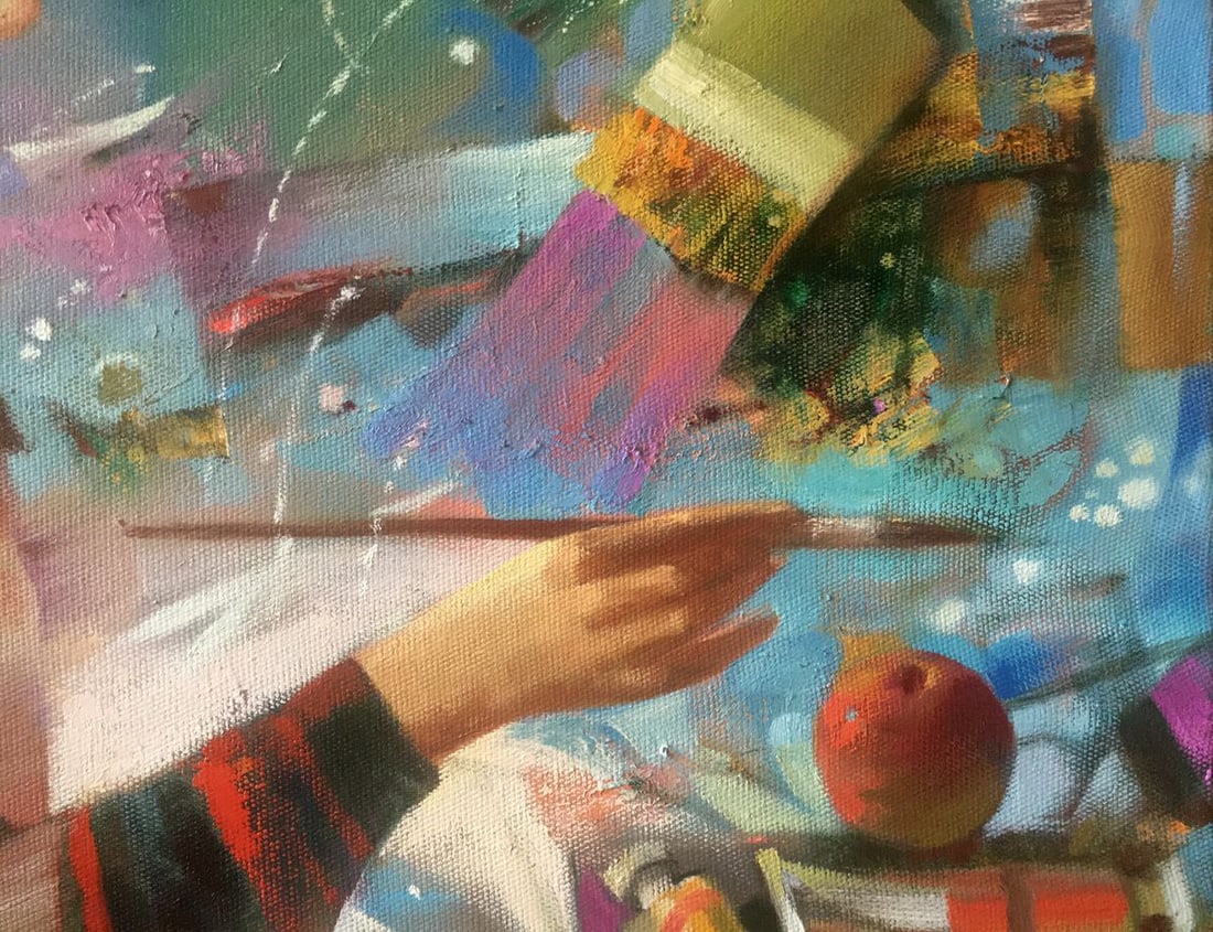 Abstract oil painting Woman artist Anatoly Borisovich Tarabanov - 7