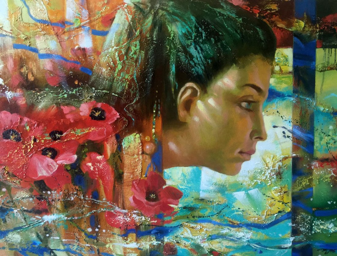 Abstract oil painting Summer fantasy Anatoly Borisovich Tarabanov (1 of 11)