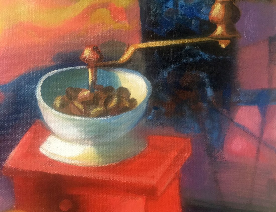 Abstract oil painting Still life with a parrot Anatoly Borisovich Tarabanov - 7