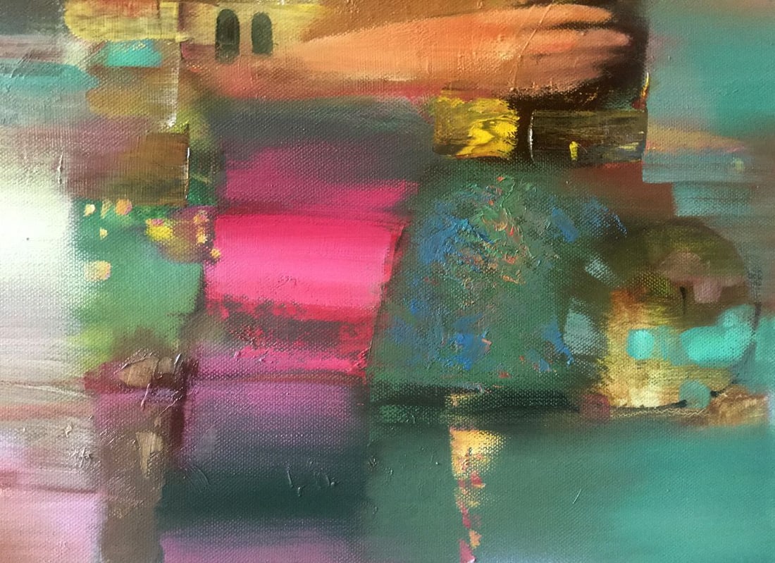 Abstract oil painting Red sun Anatoly Borisovich Tarabanov - 10