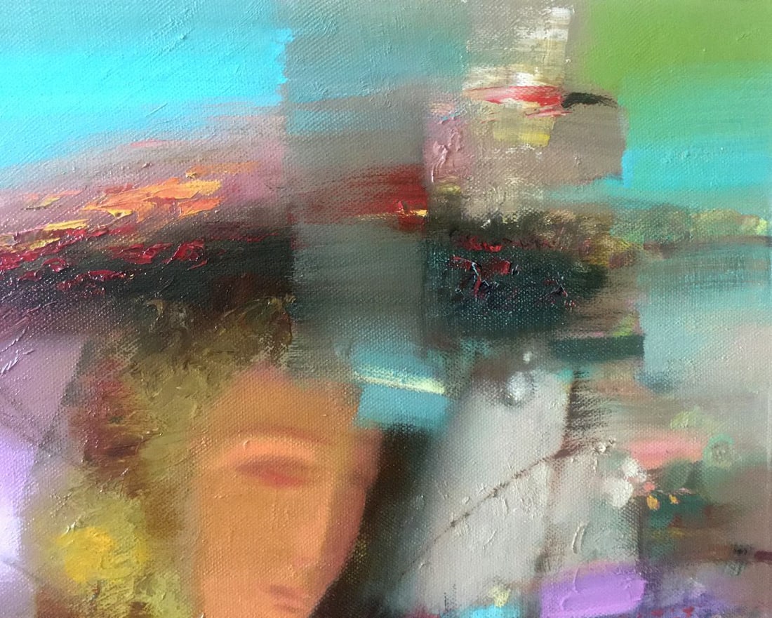 Abstract oil painting Red sun Anatoly Borisovich Tarabanov - 4